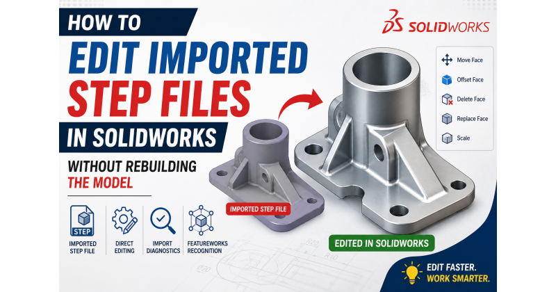 How to Edit Imported STEP Files in SOLIDWORKS Without Rebuilding the Model